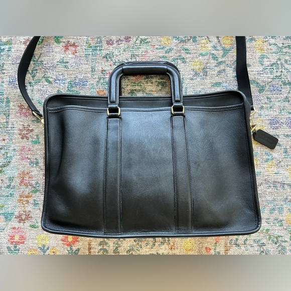 Vintage Coach Briefcase Style 5296 in Black Leather - Picture 3 of 16